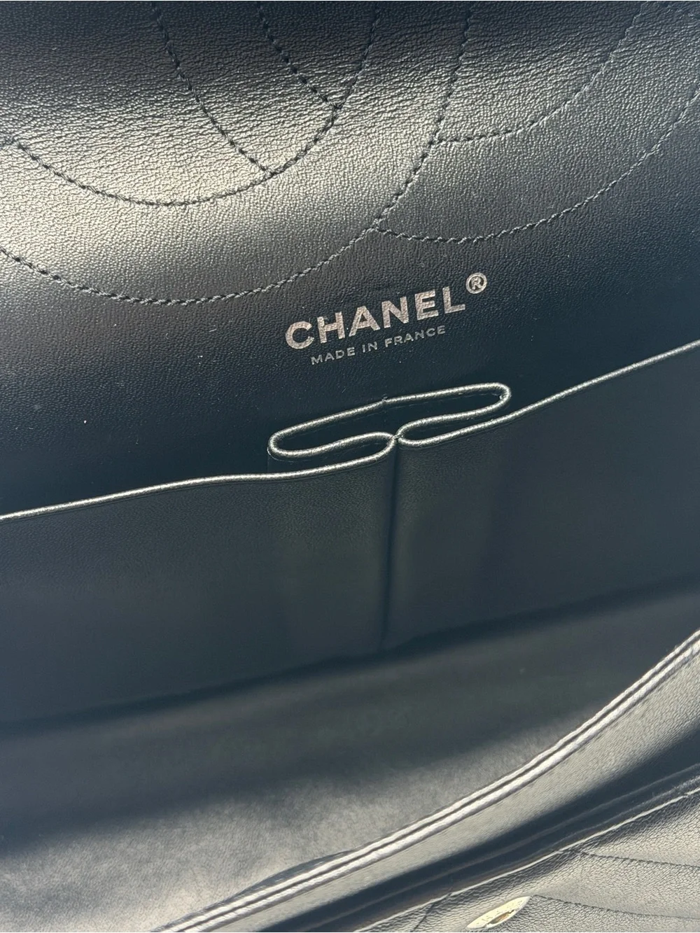 Chanel So Black Reissue 2.55 Flap Bag Chevron Aged Calfskin 227